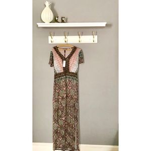 BCBGMAXAZRIA Alissandra Blossoms Print Maxi Dress